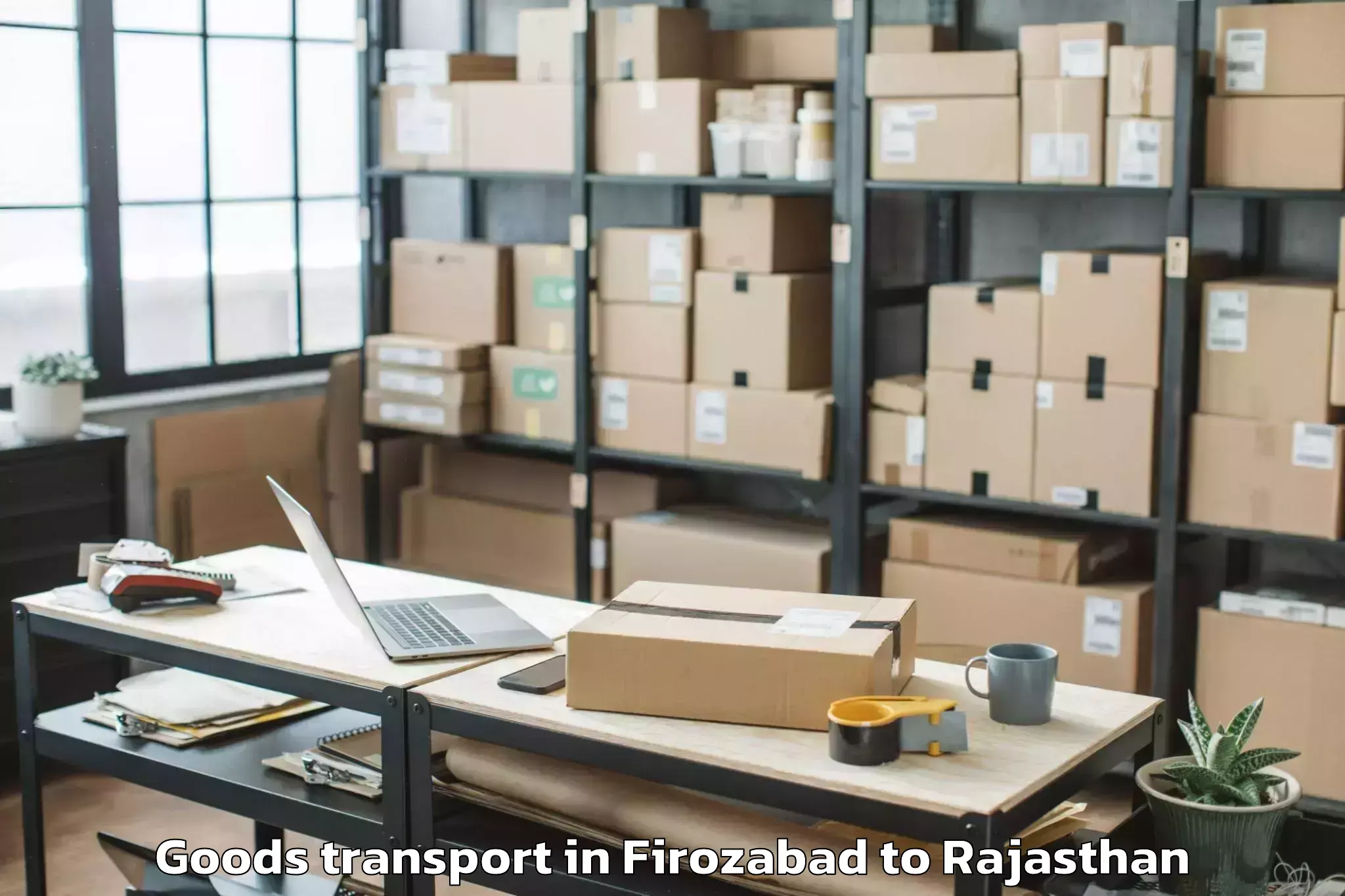 Top Firozabad to Jhalawar Goods Transport Available